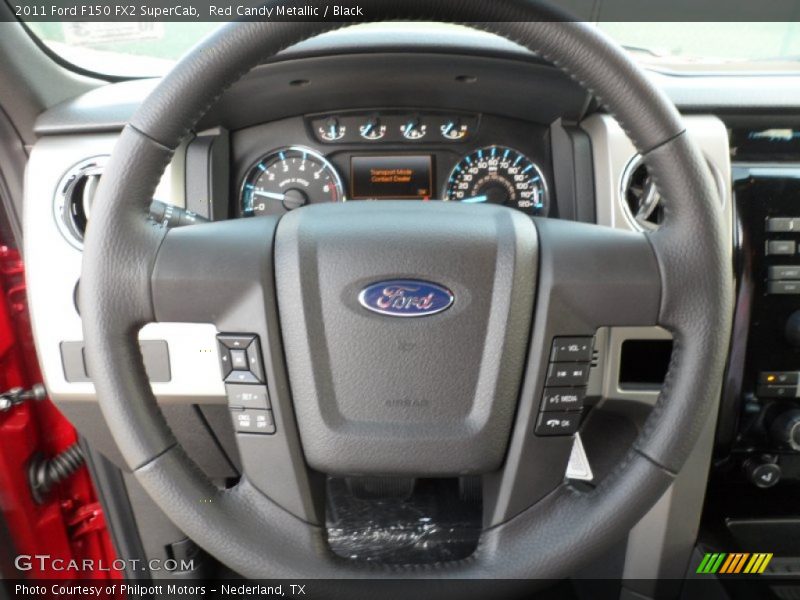 Red Candy Metallic / Black 2011 Ford F150 FX2 SuperCab