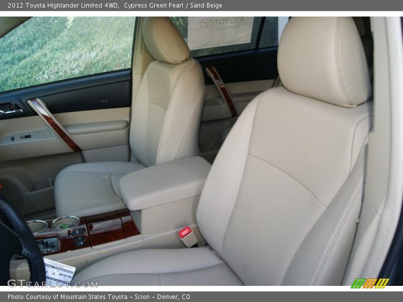 Cypress Green Pearl / Sand Beige 2012 Toyota Highlander Limited 4WD