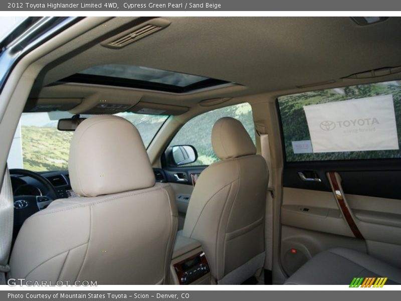 Cypress Green Pearl / Sand Beige 2012 Toyota Highlander Limited 4WD
