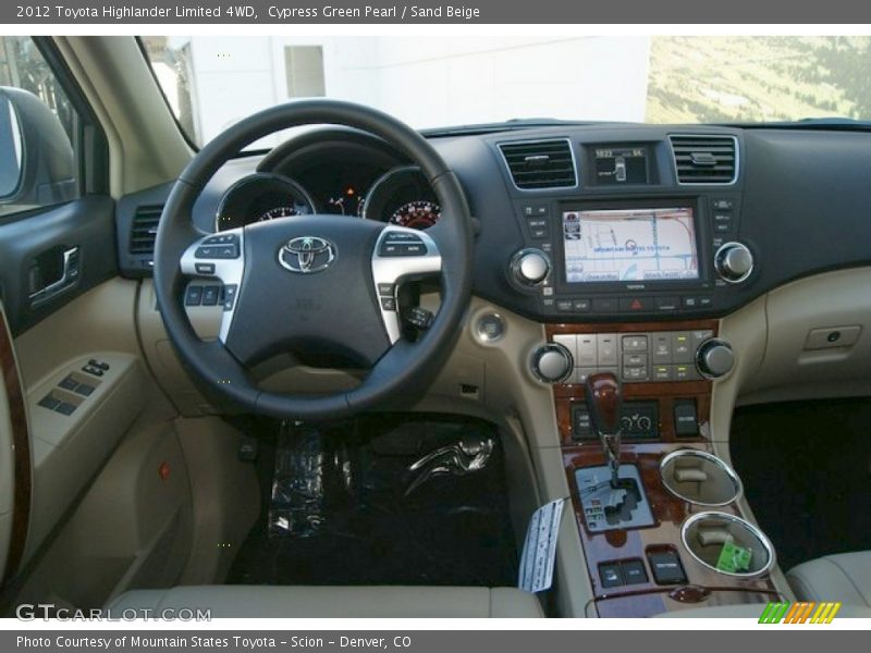 Cypress Green Pearl / Sand Beige 2012 Toyota Highlander Limited 4WD