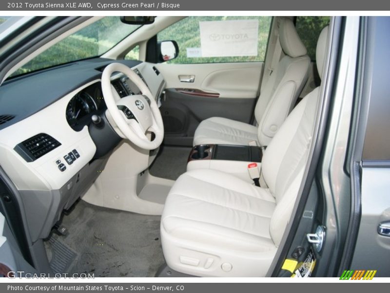  2012 Sienna XLE AWD Bisque Interior