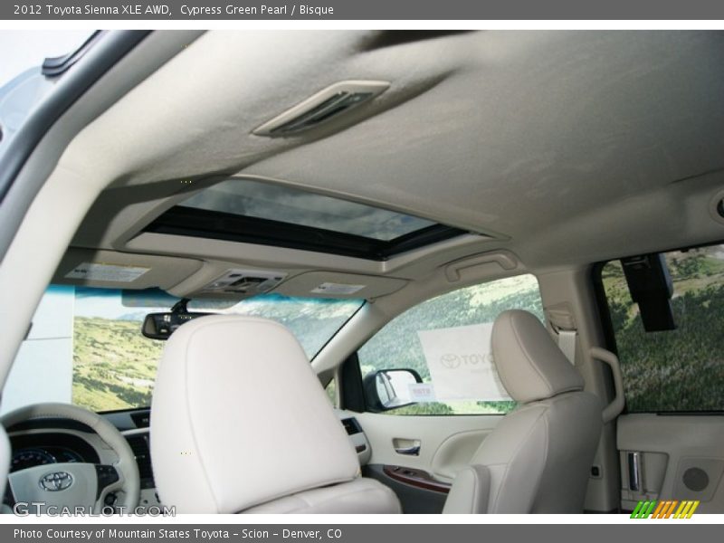 Cypress Green Pearl / Bisque 2012 Toyota Sienna XLE AWD