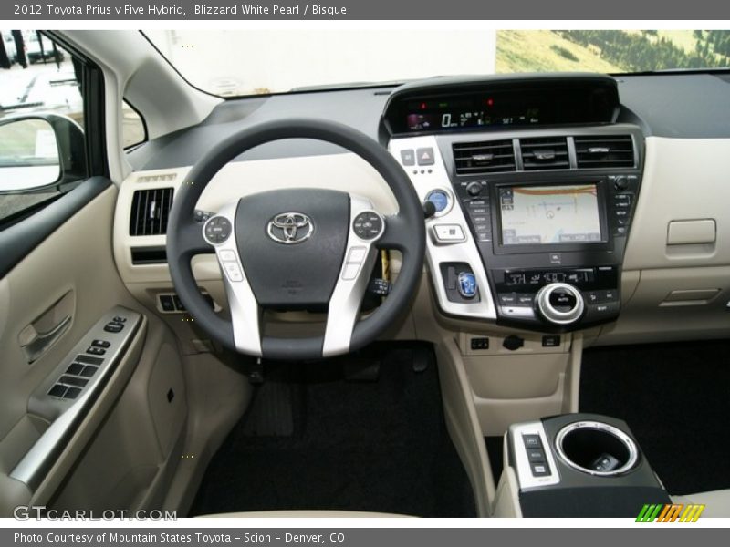 Dashboard of 2012 Prius v Five Hybrid