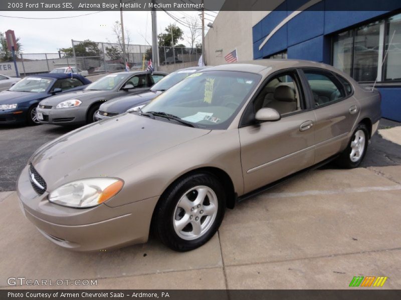 Arizona Beige Metallic / Medium Parchment 2003 Ford Taurus SES