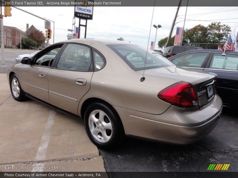 Arizona Beige Metallic / Medium Parchment 2003 Ford Taurus SES