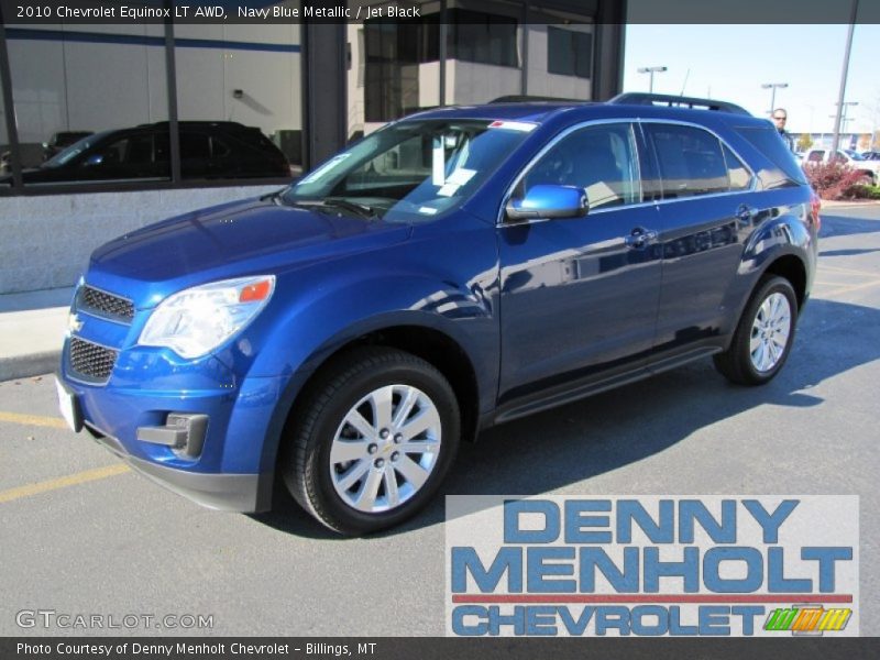 Navy Blue Metallic / Jet Black 2010 Chevrolet Equinox LT AWD