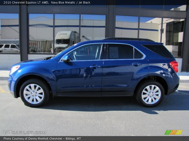 Navy Blue Metallic / Jet Black 2010 Chevrolet Equinox LT AWD