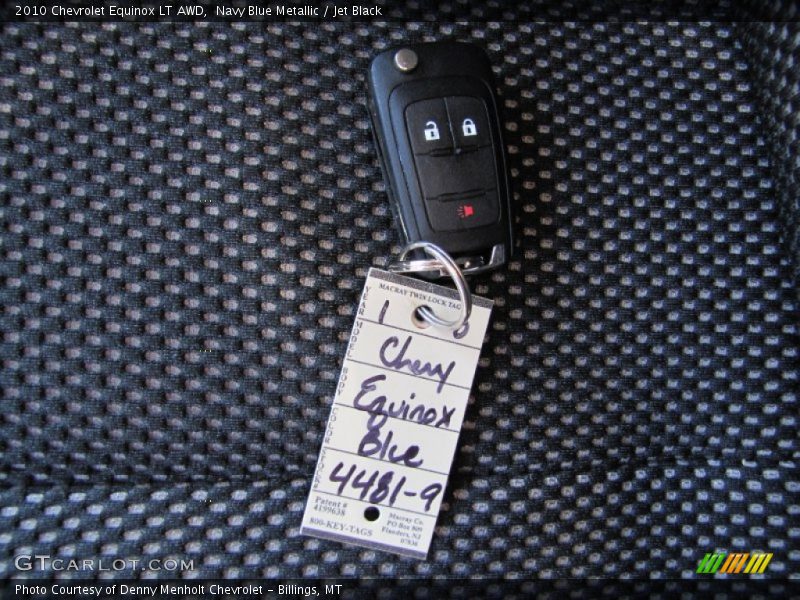 Navy Blue Metallic / Jet Black 2010 Chevrolet Equinox LT AWD