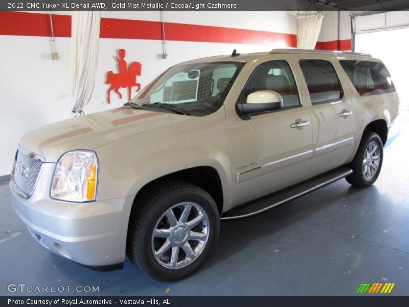 Gold Mist Metallic / Cocoa/Light Cashmere 2012 GMC Yukon XL Denali AWD