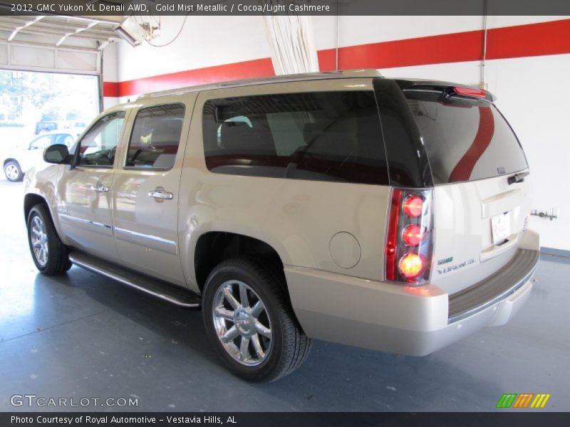 Gold Mist Metallic / Cocoa/Light Cashmere 2012 GMC Yukon XL Denali AWD