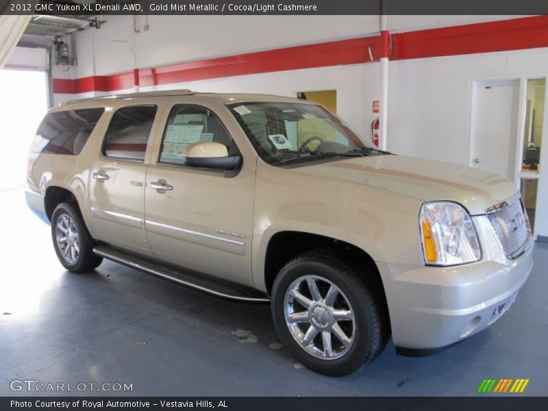Gold Mist Metallic / Cocoa/Light Cashmere 2012 GMC Yukon XL Denali AWD