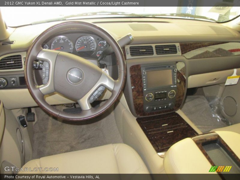 Gold Mist Metallic / Cocoa/Light Cashmere 2012 GMC Yukon XL Denali AWD