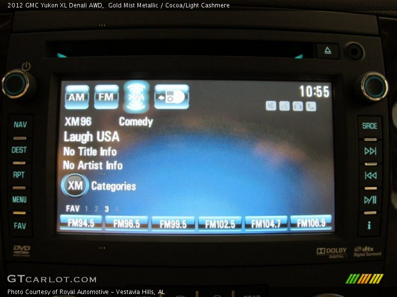 Gold Mist Metallic / Cocoa/Light Cashmere 2012 GMC Yukon XL Denali AWD