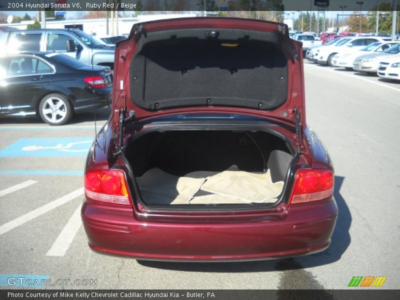 Ruby Red / Beige 2004 Hyundai Sonata V6