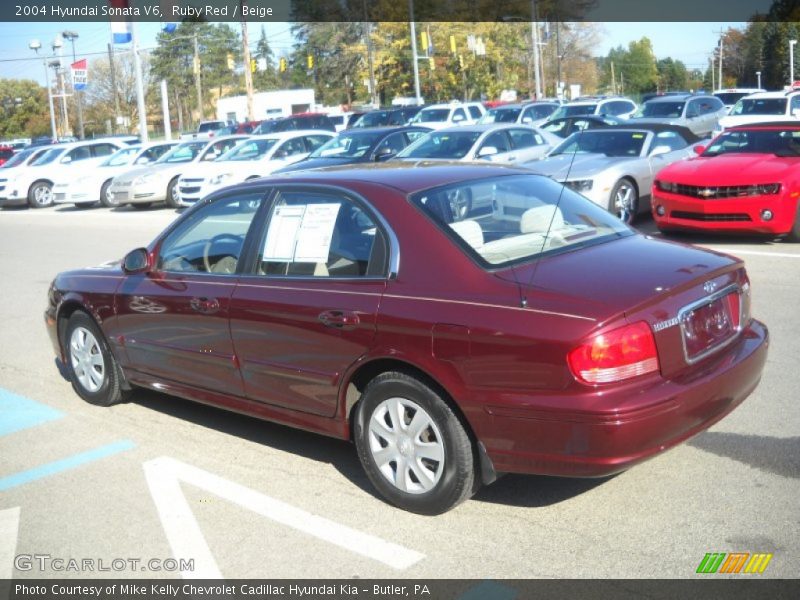 Ruby Red / Beige 2004 Hyundai Sonata V6