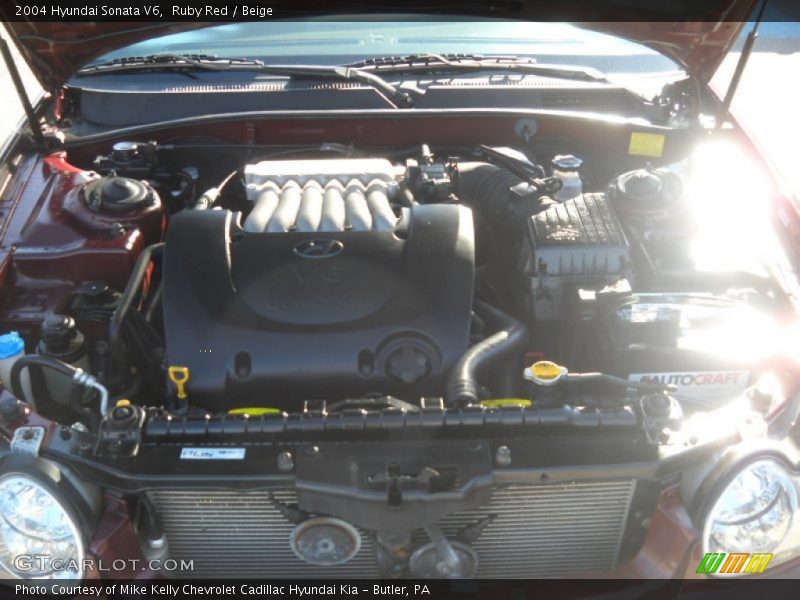 Ruby Red / Beige 2004 Hyundai Sonata V6