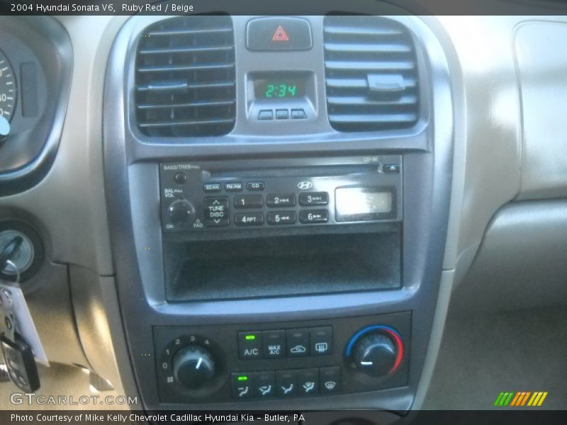 Ruby Red / Beige 2004 Hyundai Sonata V6