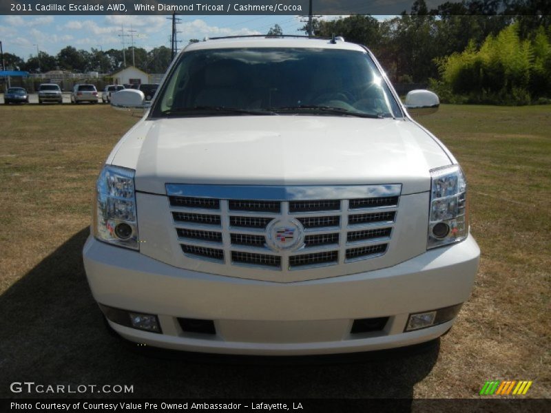 White Diamond Tricoat / Cashmere/Cocoa 2011 Cadillac Escalade AWD