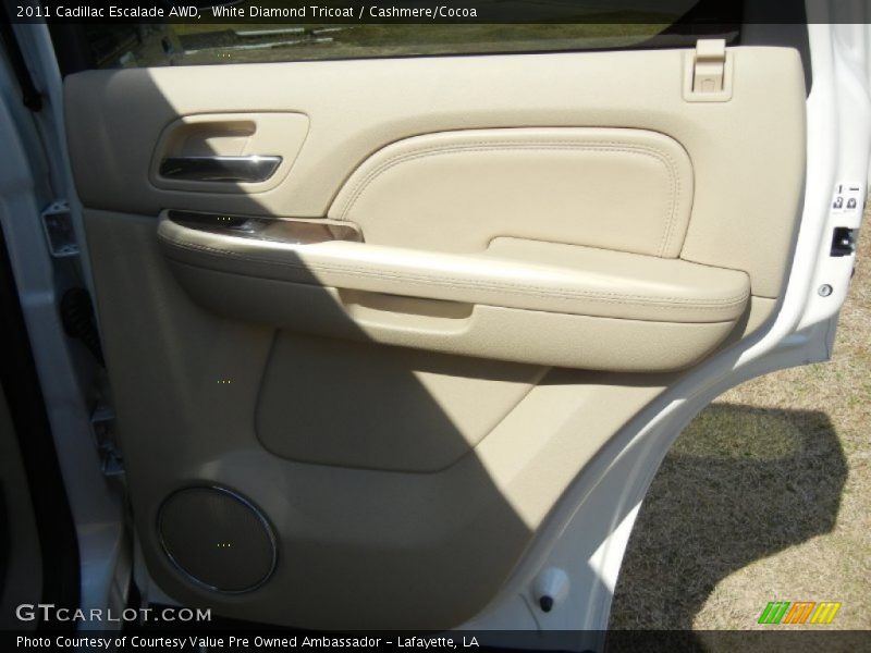White Diamond Tricoat / Cashmere/Cocoa 2011 Cadillac Escalade AWD