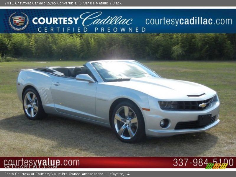 Silver Ice Metallic / Black 2011 Chevrolet Camaro SS/RS Convertible