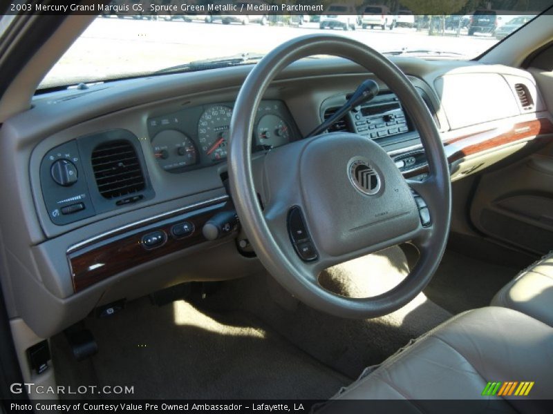 Spruce Green Metallic / Medium Parchment 2003 Mercury Grand Marquis GS