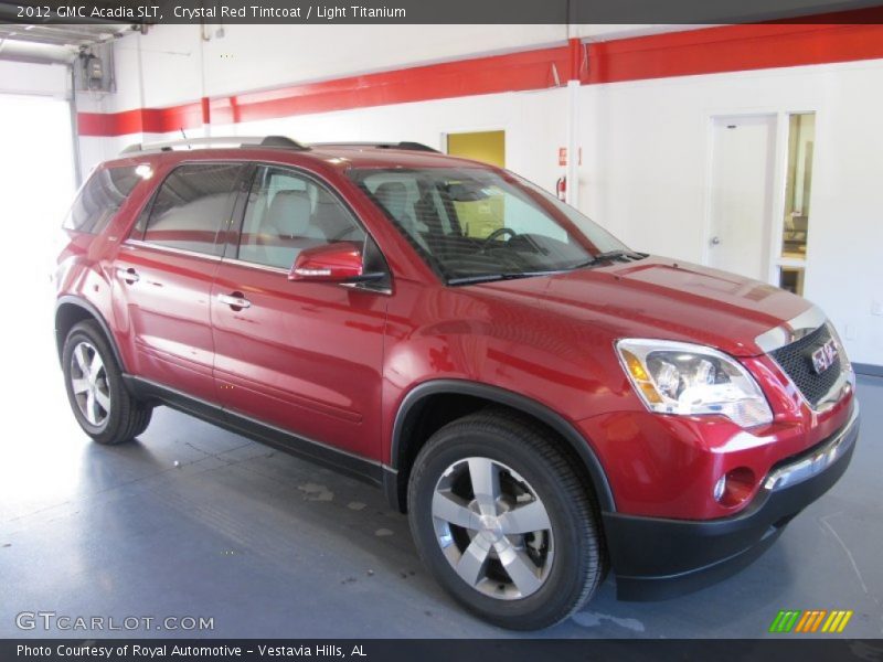 Crystal Red Tintcoat / Light Titanium 2012 GMC Acadia SLT