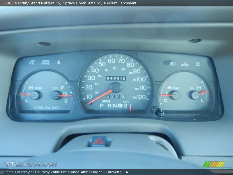 Spruce Green Metallic / Medium Parchment 2003 Mercury Grand Marquis GS