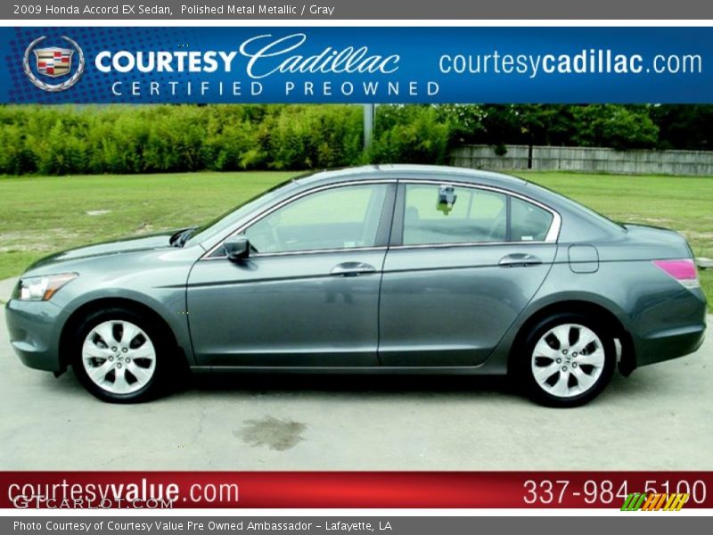 Polished Metal Metallic / Gray 2009 Honda Accord EX Sedan