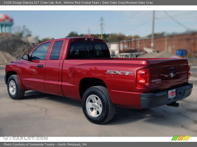 Inferno Red Crystal Pearl / Dark Slate Gray/Medium Slate Gray 2008 Dodge Dakota SXT Crew Cab 4x4