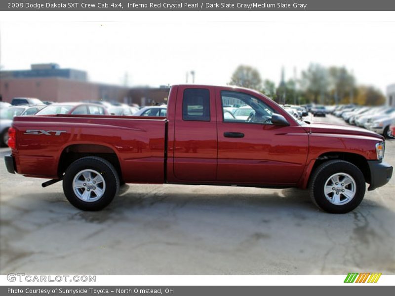 Inferno Red Crystal Pearl / Dark Slate Gray/Medium Slate Gray 2008 Dodge Dakota SXT Crew Cab 4x4