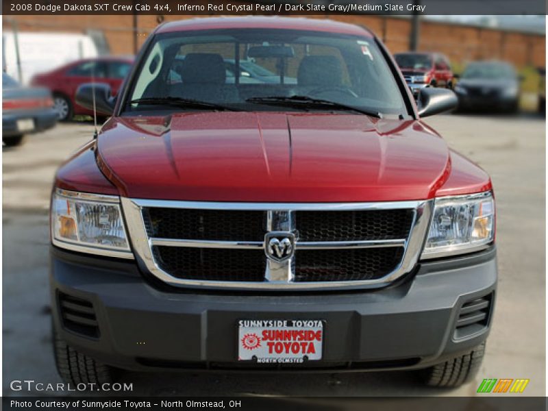 Inferno Red Crystal Pearl / Dark Slate Gray/Medium Slate Gray 2008 Dodge Dakota SXT Crew Cab 4x4