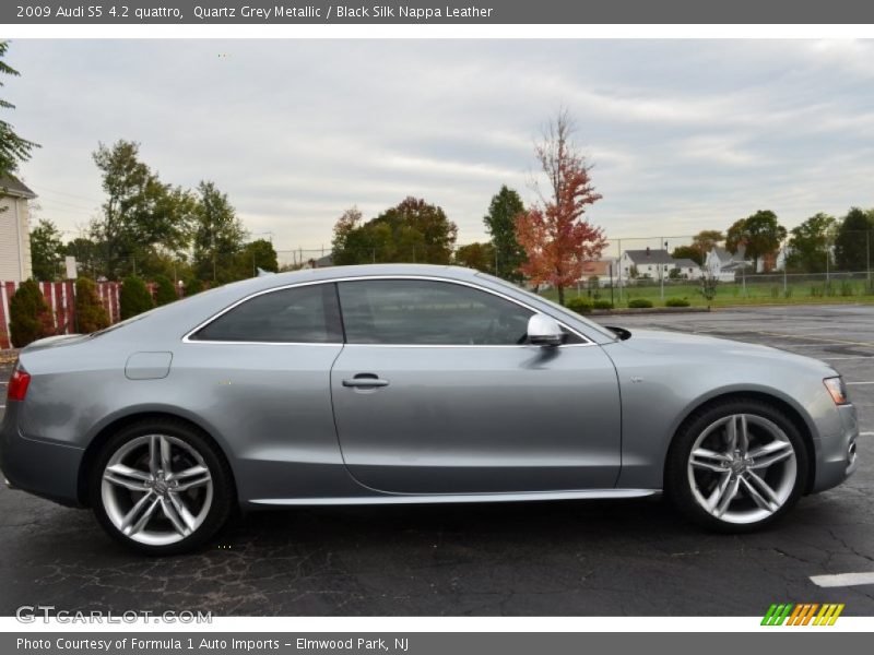 Quartz Grey Metallic / Black Silk Nappa Leather 2009 Audi S5 4.2 quattro