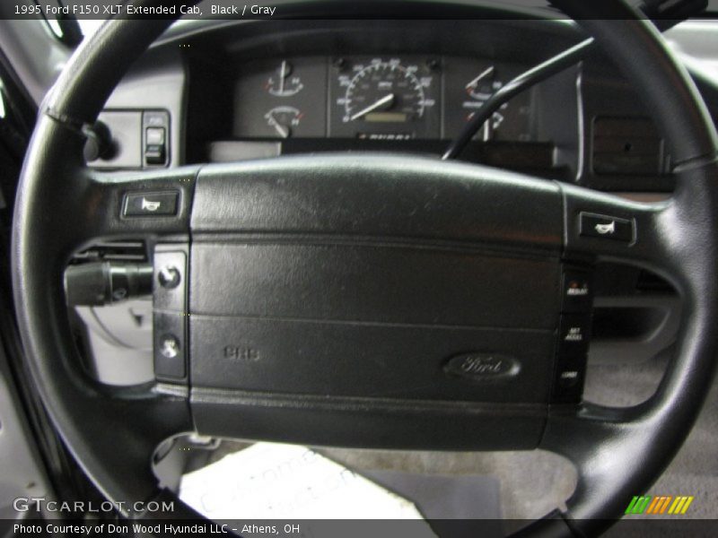 Black / Gray 1995 Ford F150 XLT Extended Cab