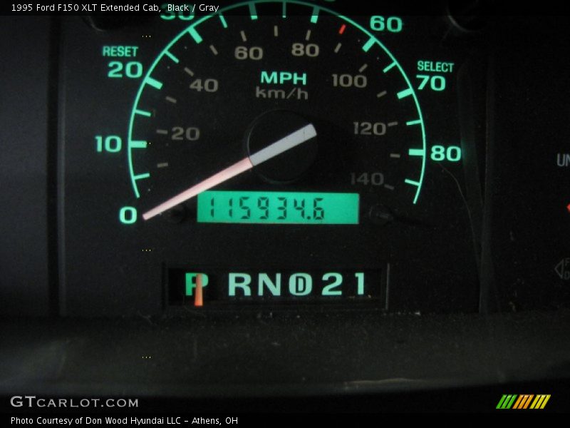 Black / Gray 1995 Ford F150 XLT Extended Cab