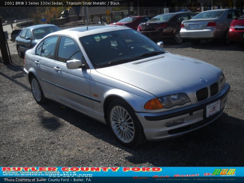 Titanium Silver Metallic / Black 2001 BMW 3 Series 330xi Sedan