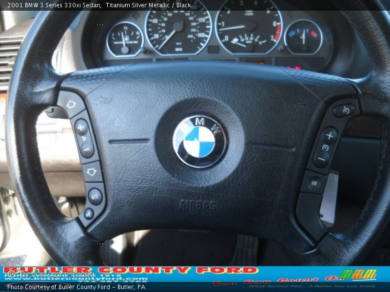 Titanium Silver Metallic / Black 2001 BMW 3 Series 330xi Sedan