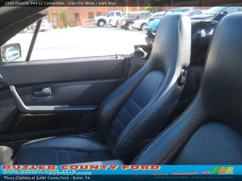 Gran Prix White / Dark Blue 1990 Porsche 944 S2 Convertible