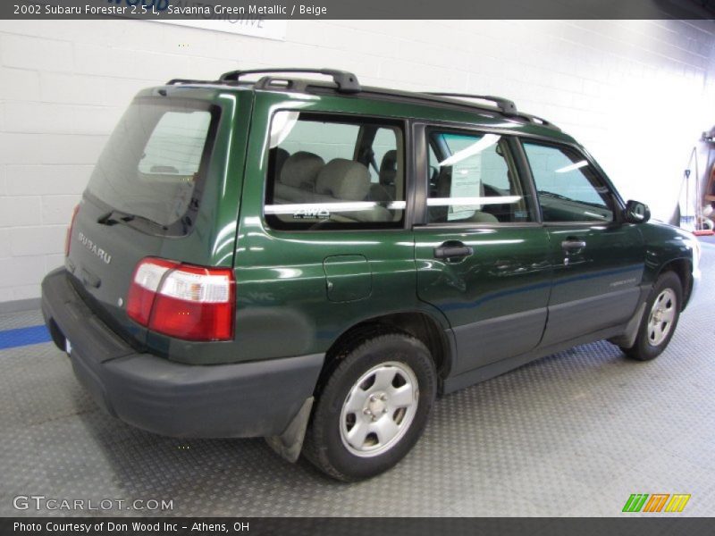 Savanna Green Metallic / Beige 2002 Subaru Forester 2.5 L
