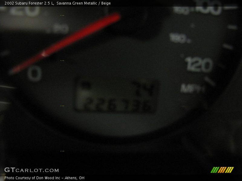 Savanna Green Metallic / Beige 2002 Subaru Forester 2.5 L