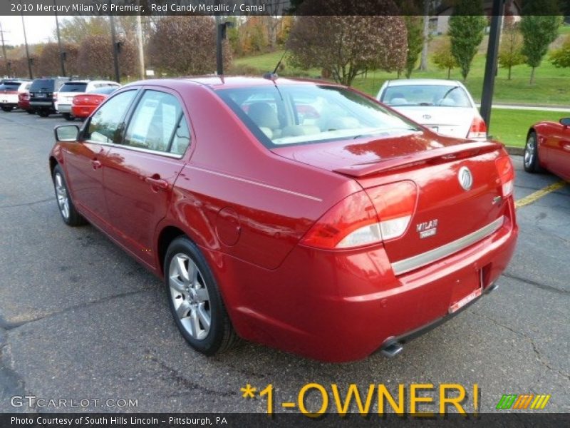 Red Candy Metallic / Camel 2010 Mercury Milan V6 Premier