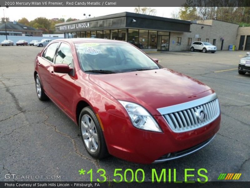 Red Candy Metallic / Camel 2010 Mercury Milan V6 Premier