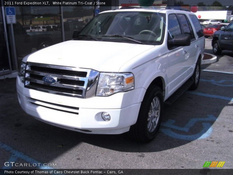 White Platinum Tri-Coat / Stone 2011 Ford Expedition XLT