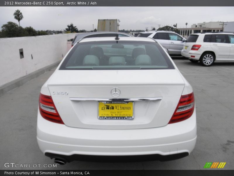 Arctic White / Ash 2012 Mercedes-Benz C 250 Sport