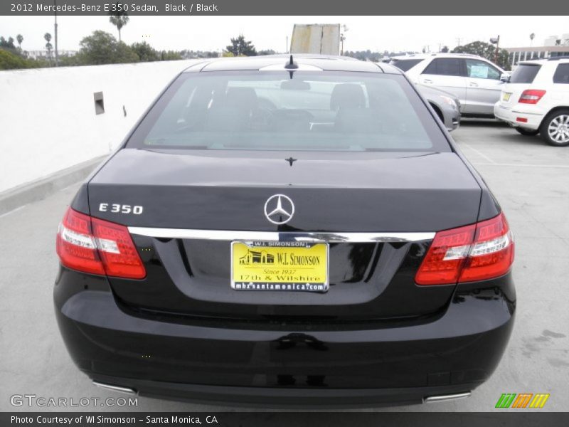 Black / Black 2012 Mercedes-Benz E 350 Sedan