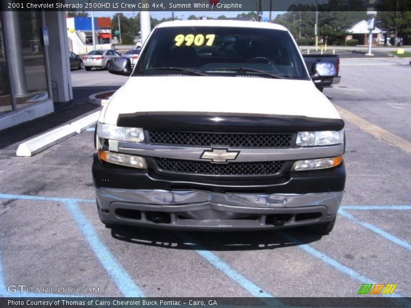 Summit White / Graphite 2001 Chevrolet Silverado 2500HD LS Crew Cab 4x4