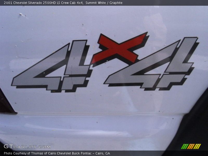 Summit White / Graphite 2001 Chevrolet Silverado 2500HD LS Crew Cab 4x4
