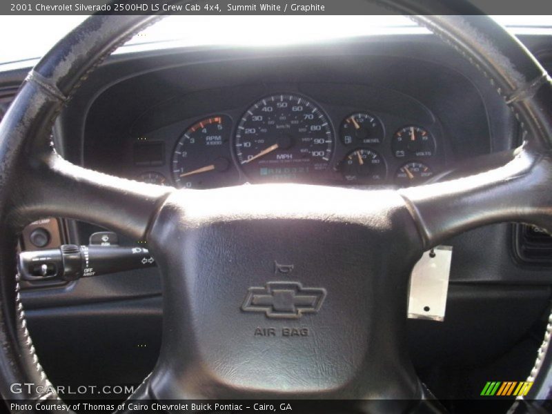 Summit White / Graphite 2001 Chevrolet Silverado 2500HD LS Crew Cab 4x4