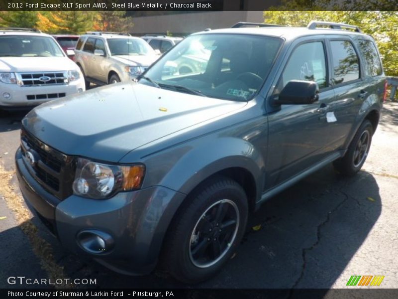 Steel Blue Metallic / Charcoal Black 2012 Ford Escape XLT Sport AWD