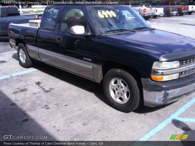 Indigo Blue Metallic / Graphite 1999 Chevrolet Silverado 1500 LS Extended Cab