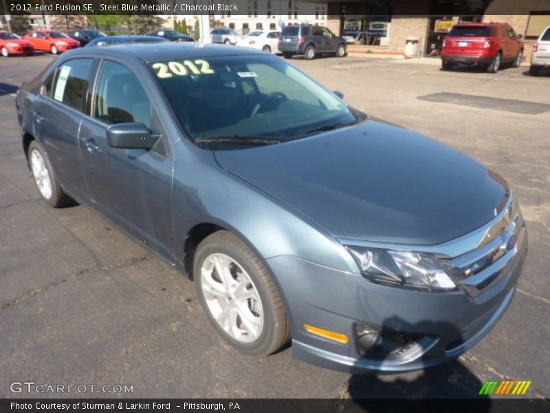 Steel Blue Metallic / Charcoal Black 2012 Ford Fusion SE